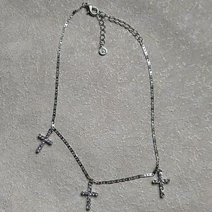 Three Cross Pendant Necklace